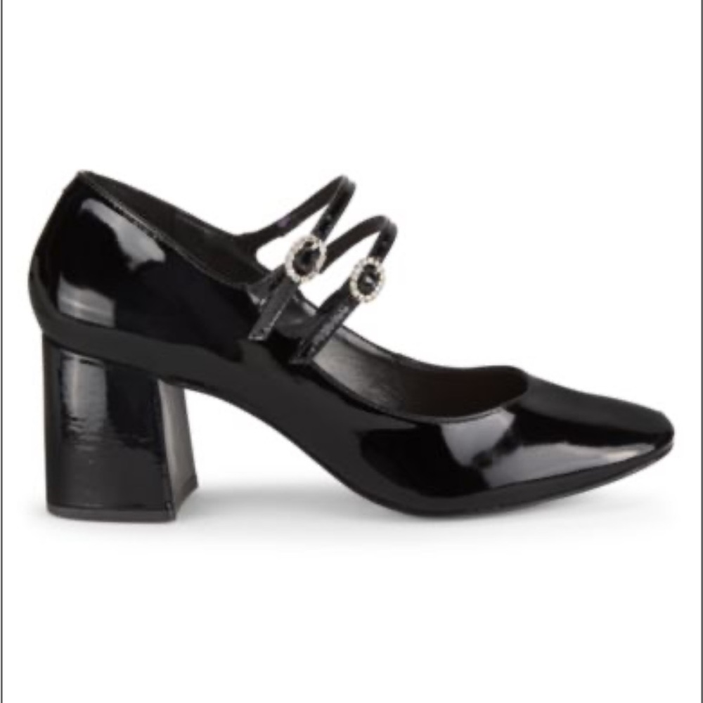 Marc Fisher 63MM Dual Strap Patent Leather Mary Jane